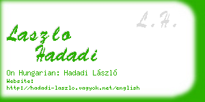 laszlo hadadi business card