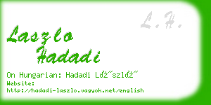 laszlo hadadi business card